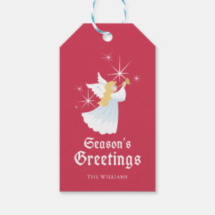 Frohe Festtage Angel Weihnachtsgeschenk-Tag Geschenkanhänger