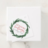 Frohe Festtage Aquarellkranz-Urlaubskarte Geschenkanhänger (Beispiel)