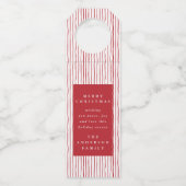 Frohe Festtage Aquarellturm Flaschenanhänger (Rückseite)