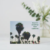 FROHE FESTTAGE AUS KALIFORNIEN Postkarte (Stehend Vorderseite)