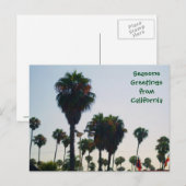 FROHE FESTTAGE AUS KALIFORNIEN Postkarte (Vorne/Hinten)