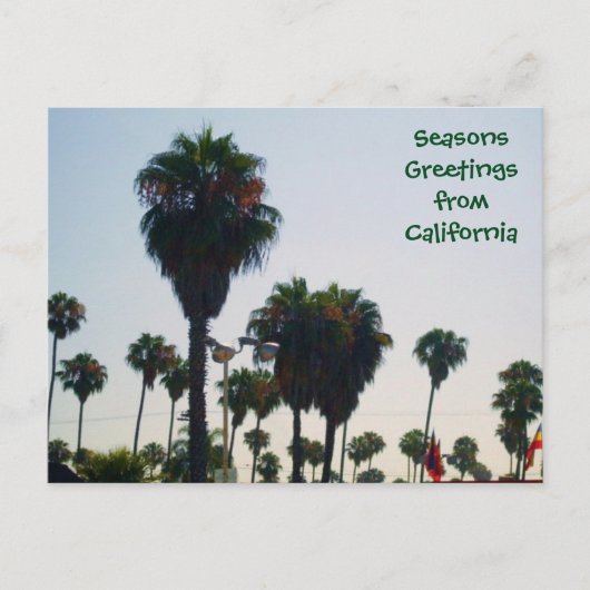 FROHE FESTTAGE AUS KALIFORNIEN Postkarte (Vorderseite)
