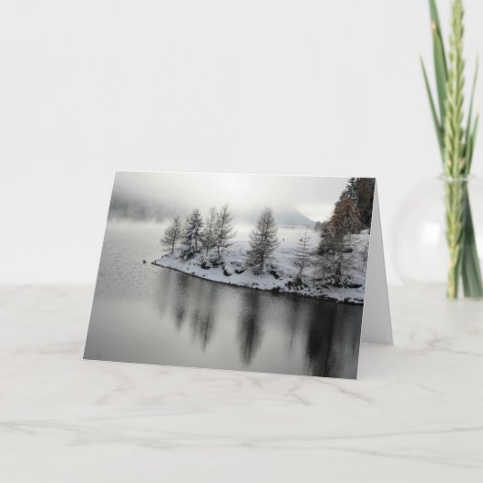 Frohe Festtage Card Snowy Landscape Winter Feiertagskarte (Vorderseite)