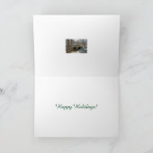 Frohe Festtage Card - Steinbogenbrücke - Schnee Feiertagskarte (Innenseite)