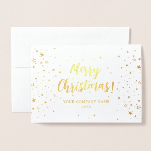 Frohe Festtage Company Foil Card Folienkarte (Vorderseite mit Umschlag)
