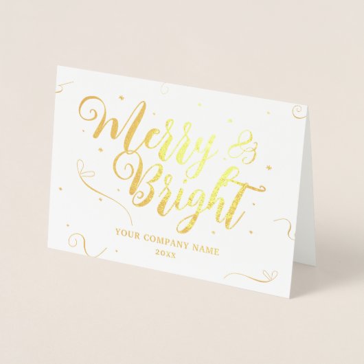 Frohe Festtage Company Foil Card Folienkarte (Vorderseite)