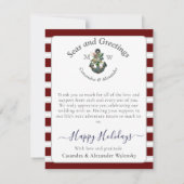 Frohe Festtage Dankeskarte (Rückseite)