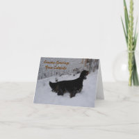 Frohe Festtage der Colorado Gordon Setter Card