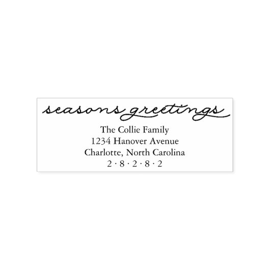 Frohe Festtage Elegante Script Weihnachten Gummistempel (Stempel)