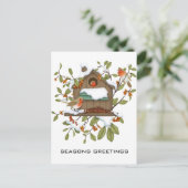 Frohe Festtage Feiertagspostkarte (Stehend Vorderseite)