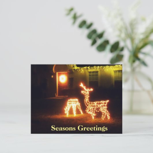 Frohe Festtage Frohe Weihnachten Hirsch PostCard (Stehend Vorderseite)