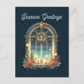 Frohe Festtage fügen Nachricht hinzu Feiertagspostkarte (Vorderseite)