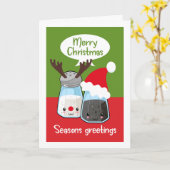 Frohe Festtage Funny Salt Pepper Futter gefühlt Karte (Gelbe Blume)