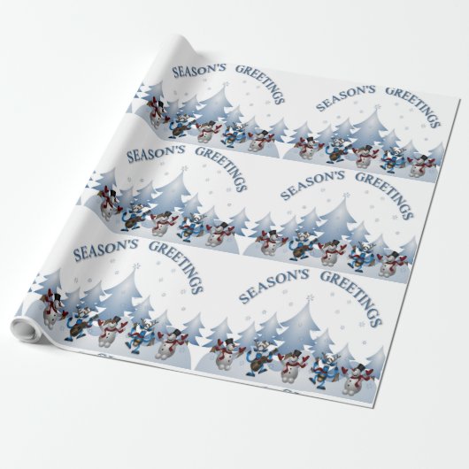 FROHE FESTTAGE GESCHENKPAPIER (Ungerollt)