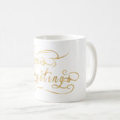 Frohe Festtage (GOLD) Kaffeetasse (VorderseiteRechts)