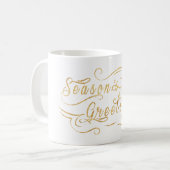 Frohe Festtage (GOLD) Kaffeetasse (Vorderseite Links)