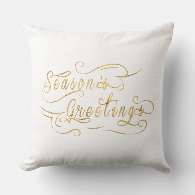 Frohe Festtage (GOLD) Kissen (Vorderseite)