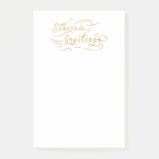 Frohe Festtage (GOLD) Post-it Klebezettel (Vorderseite)