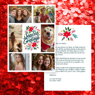 FROHE FESTTAGE HandGezeichnet CUSTOM 6 FOTO Feiertagskarte