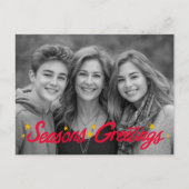 FROHE FESTTAGE handGezeichnet CUSTOM-FOTO Feiertagspostkarte (Vorderseite)