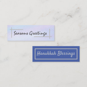 Frohe Festtage/Hanukkah-Segnungen Mini Visitenkarte