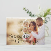 Frohe Festtage-Karte schwarz Einladung (Stehend Vorderseite)