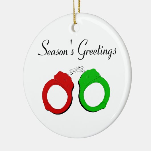 Frohe Festtage Keramik Ornament (Links)