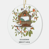Frohe Festtage Keramikornament (Links)