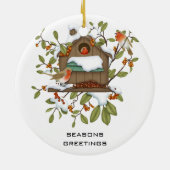 Frohe Festtage Keramikornament (Hinten)