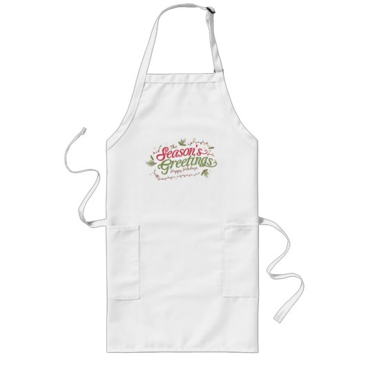 Frohe Festtage Lange Schürze (Vorne)