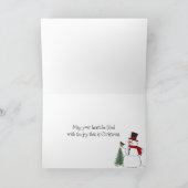 Frohe Festtage-Lebkuchenhaus im Schnee Feiertagskarte (Innenseite)