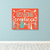 Frohe Festtage Leinwanddruck (Insitu (Holzboden))