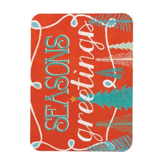 Frohe Festtage Magnet (Vertikal)