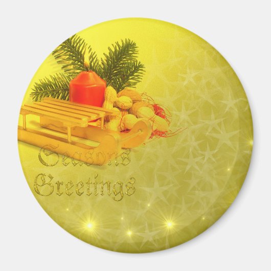 Frohe Festtage Magnet (Vorne)