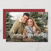 Frohe Festtage mit Ihrem Foto Feiertagskarte (Vorne/Hinten)