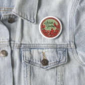 Frohe Festtage mit roten Kardinälen Button (Beispiel)