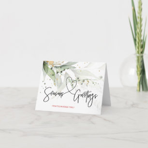 Frohe Festtage Moderne Weihnachts-Eukalyptuskarte Karte