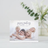 Frohe Festtage Modernes Foto Postkarte (Stehend Vorderseite)