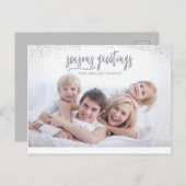 Frohe Festtage Modernes Foto Postkarte (Vorne/Hinten)