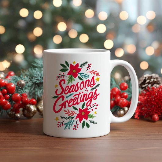 FROHE FESTTAGE Niedlich Weihnachtsferien Folios Kaffeetasse