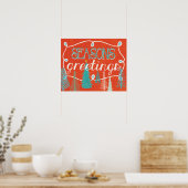 Frohe Festtage Poster (Küche)