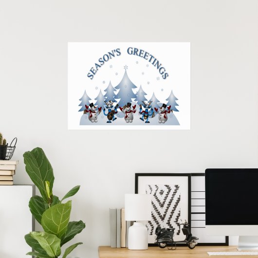 FROHE FESTTAGE POSTER (Heimbüro)