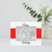 Frohe Festtage Postkarte (Stehend Vorderseite)