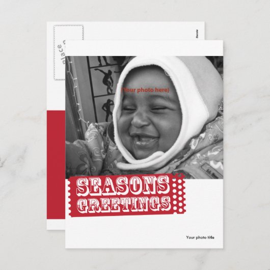 Frohe Festtage Postkarte (Vorne/Hinten)