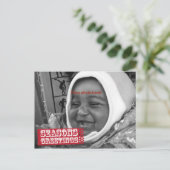 Frohe Festtage Postkarte (Stehend Vorderseite)