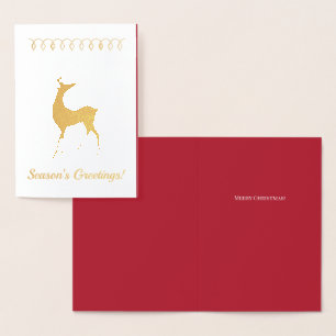 Frohe Festtage Rentier Red Your Words Foil Car Folienkarte