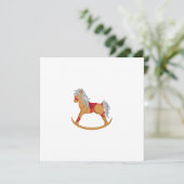 Frohe Festtage: Rocking Horse Einladungen (Stehend Vorderseite)