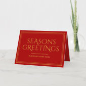 Frohe Festtage Rot Moderne Elegante Business (Vorderseite)