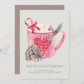 Frohe Festtage Schokolade und Marshmallows Feiertagskarte (Vorne/Hinten)