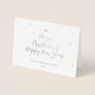 Frohe Festtage Silver Company Foil Card Folienkarte